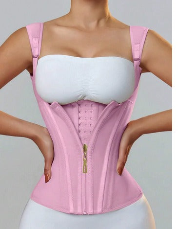 Gilet corset amincissant à double ceinture