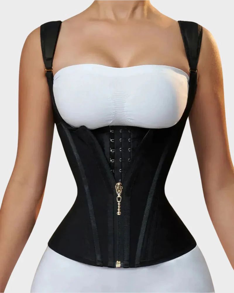 Gilet corset amincissant à double ceinture